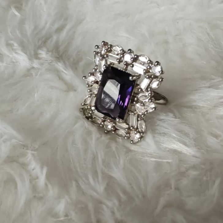 The Empress Violet Cocktail Ring