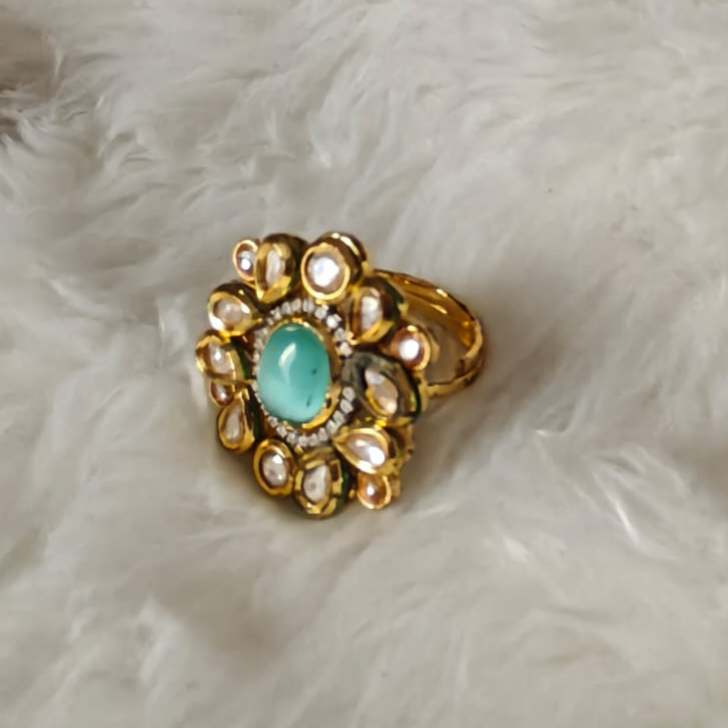 The Royal Kundan & Turquoise Statement Ring