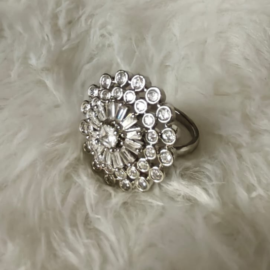 Dazzling Radial Flare Statement Ring